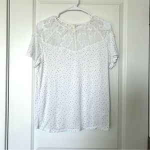 H&M Women’s White Lace T-shirt